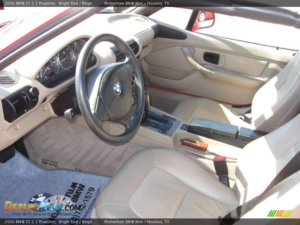 2000 BMW Z3 2.3 Roadster Bright Red / Beige Photo #17