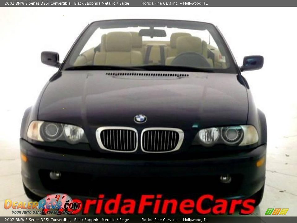 2002 BMW 3 Series 325i Convertible Black Sapphire Metallic / Beige Photo #5
