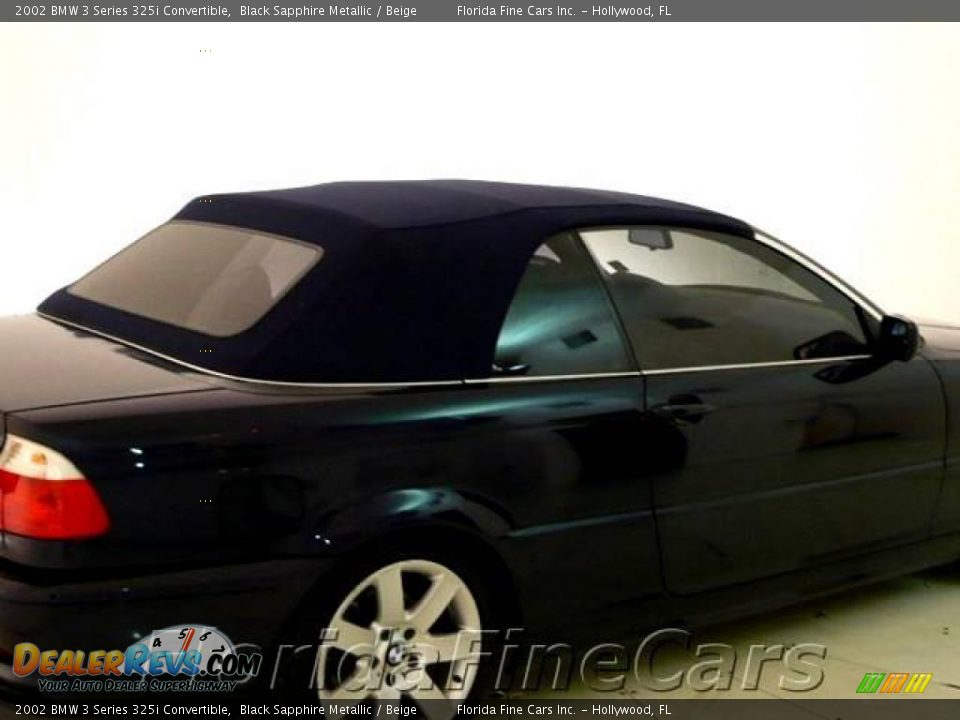2002 BMW 3 Series 325i Convertible Black Sapphire Metallic / Beige Photo #9