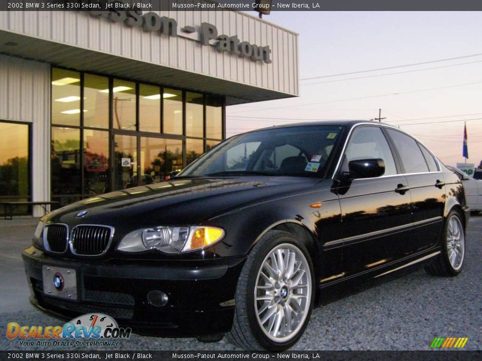 2002 BMW 3 Series 330i Sedan Jet Black / Black Photo #1