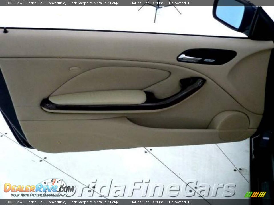 2002 BMW 3 Series 325i Convertible Black Sapphire Metallic / Beige Photo #12