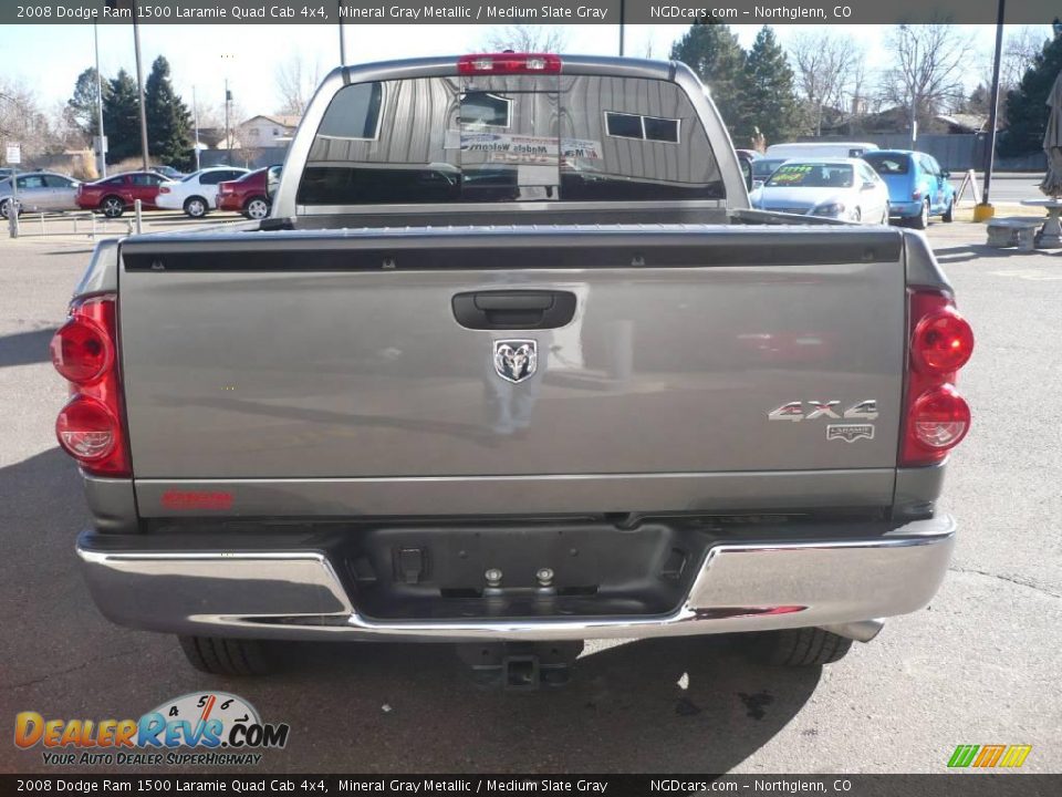 2008 Dodge Ram 1500 Laramie Quad Cab 4x4 Mineral Gray Metallic / Medium Slate Gray Photo #4