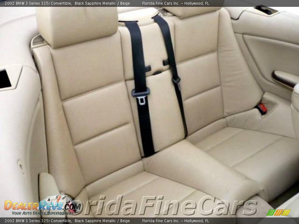 2002 BMW 3 Series 325i Convertible Black Sapphire Metallic / Beige Photo #15