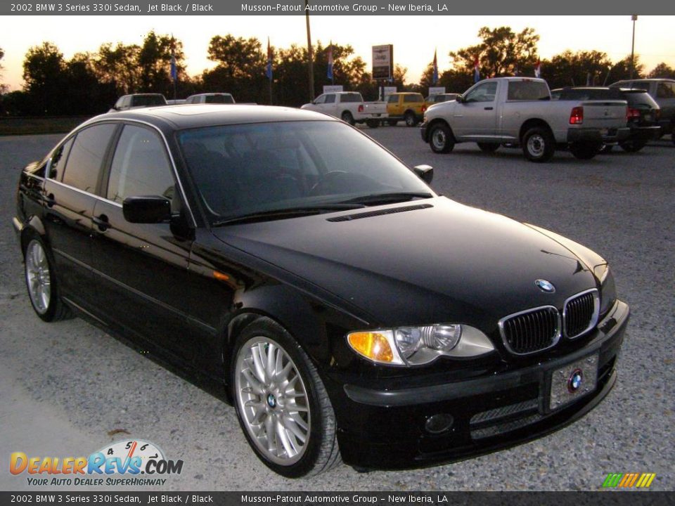 2002 BMW 3 Series 330i Sedan Jet Black / Black Photo #7