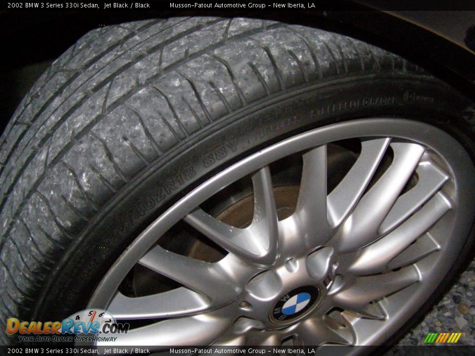 2002 BMW 3 Series 330i Sedan Jet Black / Black Photo #12