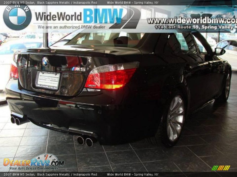 2007 BMW M5 Sedan Black Sapphire Metallic / Indianapolis Red Photo #4