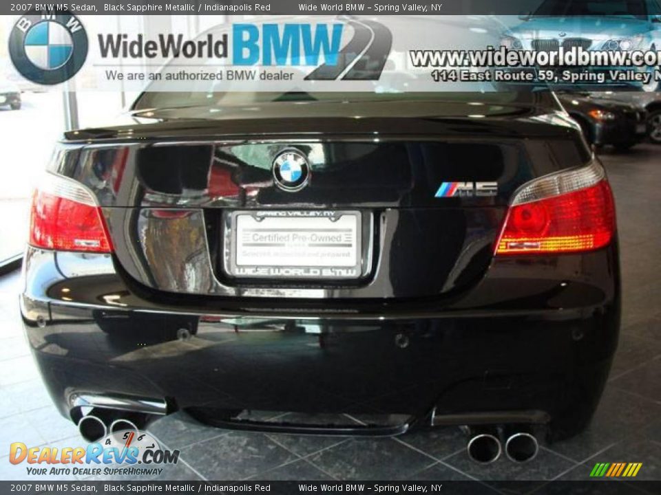 2007 BMW M5 Sedan Black Sapphire Metallic / Indianapolis Red Photo #5