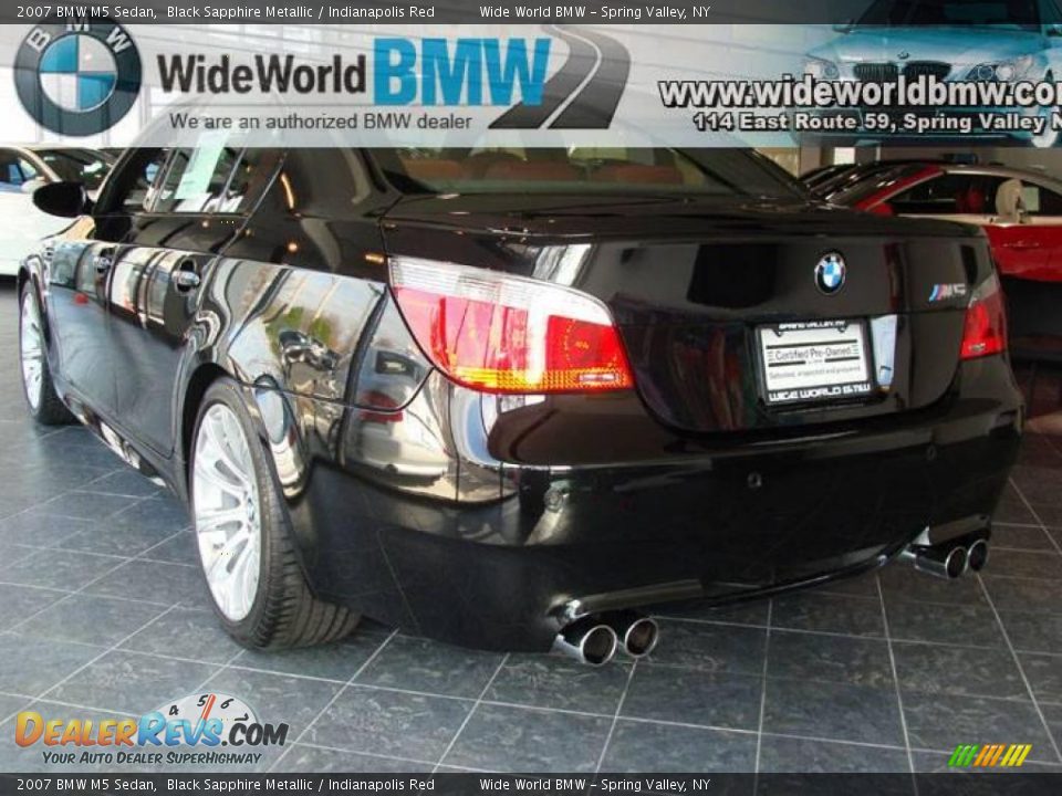2007 BMW M5 Sedan Black Sapphire Metallic / Indianapolis Red Photo #6