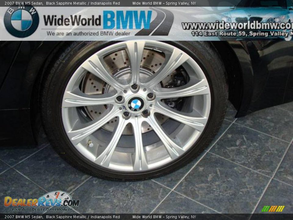 2007 BMW M5 Sedan Black Sapphire Metallic / Indianapolis Red Photo #7