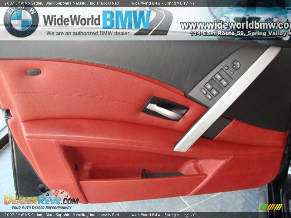 2007 BMW M5 Sedan Black Sapphire Metallic / Indianapolis Red Photo #8