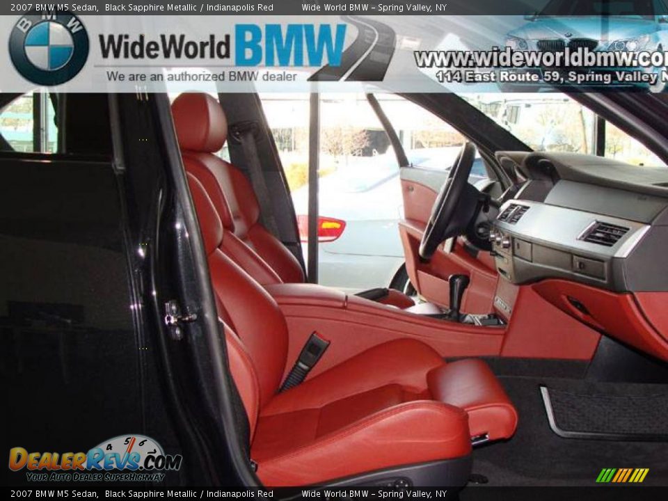 2007 BMW M5 Sedan Black Sapphire Metallic / Indianapolis Red Photo #10