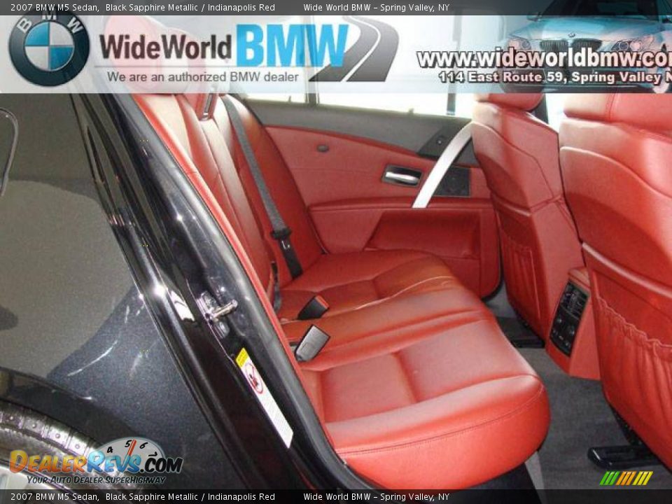 2007 BMW M5 Sedan Black Sapphire Metallic / Indianapolis Red Photo #11