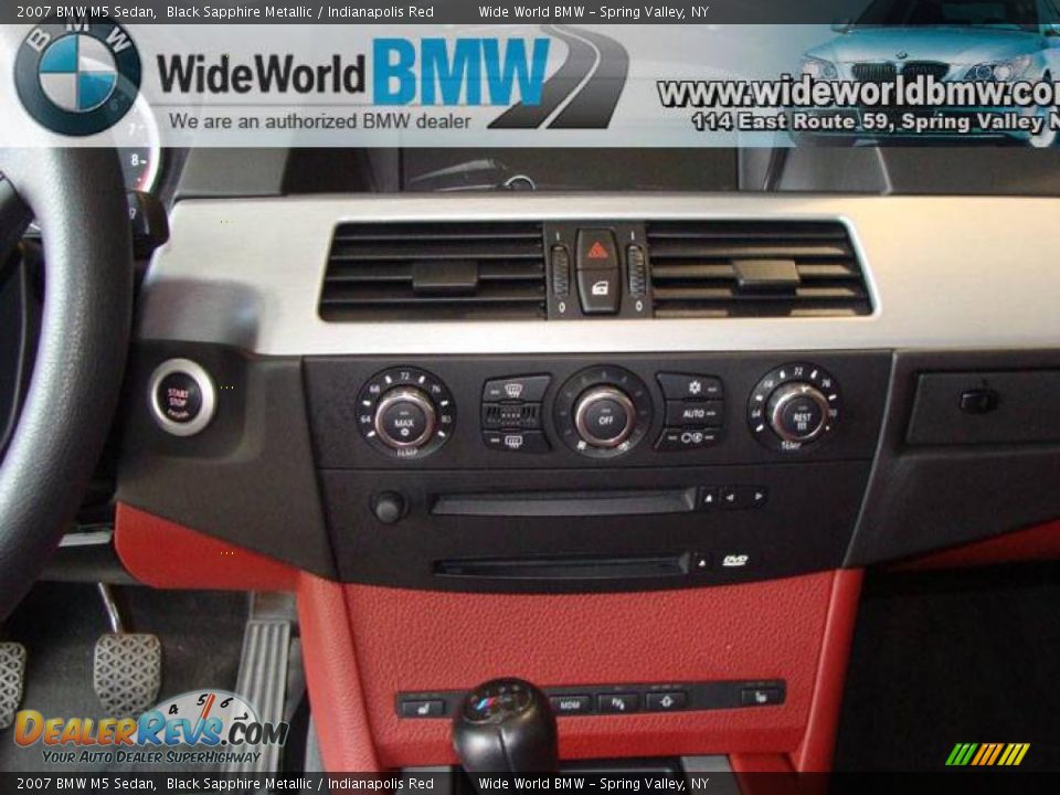 2007 BMW M5 Sedan Black Sapphire Metallic / Indianapolis Red Photo #13
