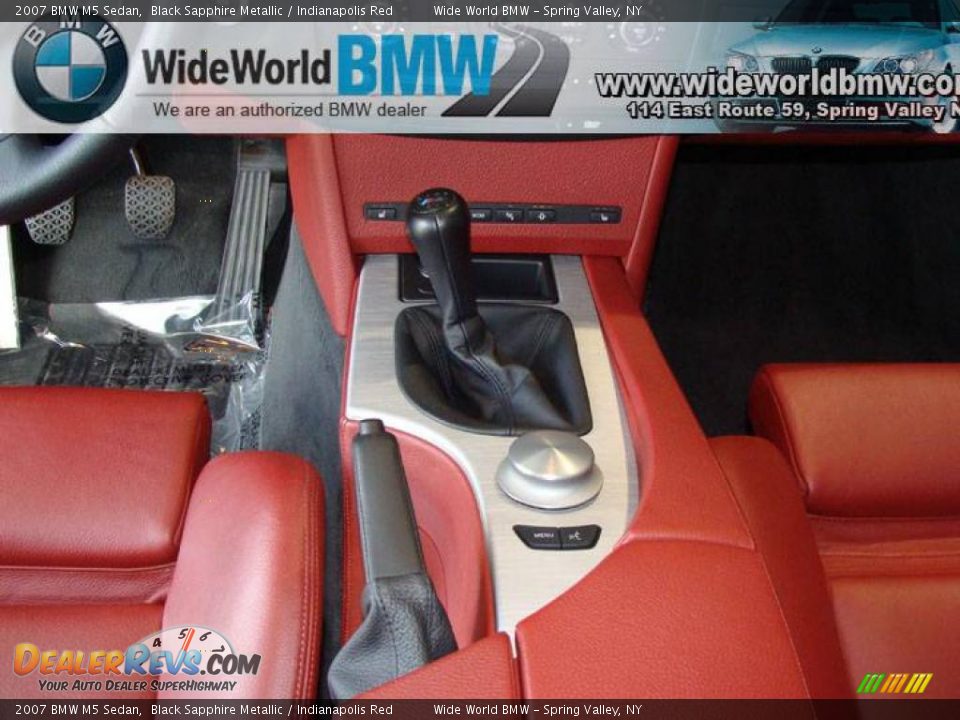 2007 BMW M5 Sedan Black Sapphire Metallic / Indianapolis Red Photo #14