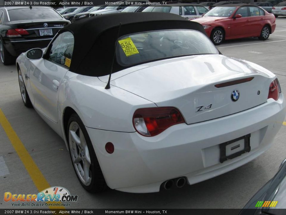2007 BMW Z4 3.0si Roadster Alpine White / Black Photo #2