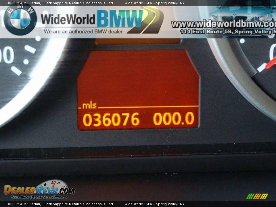 2007 BMW M5 Sedan Black Sapphire Metallic / Indianapolis Red Photo #15