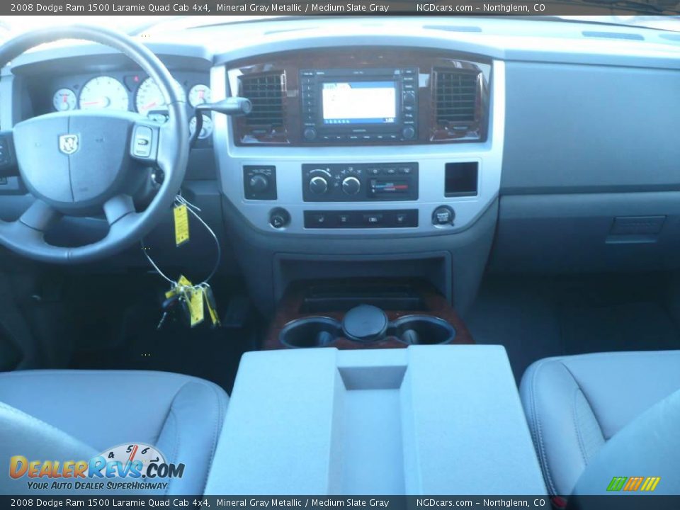 2008 Dodge Ram 1500 Laramie Quad Cab 4x4 Mineral Gray Metallic / Medium Slate Gray Photo #10