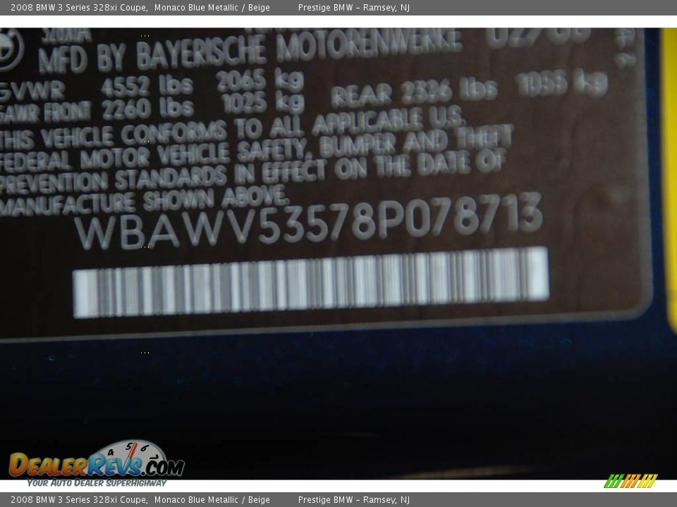 2008 BMW 3 Series 328xi Coupe Monaco Blue Metallic / Beige Photo #9
