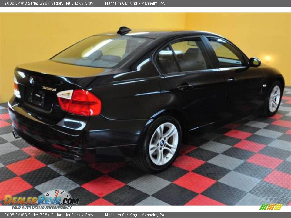 2008 BMW 3 Series 328xi Sedan Jet Black / Gray Photo #6