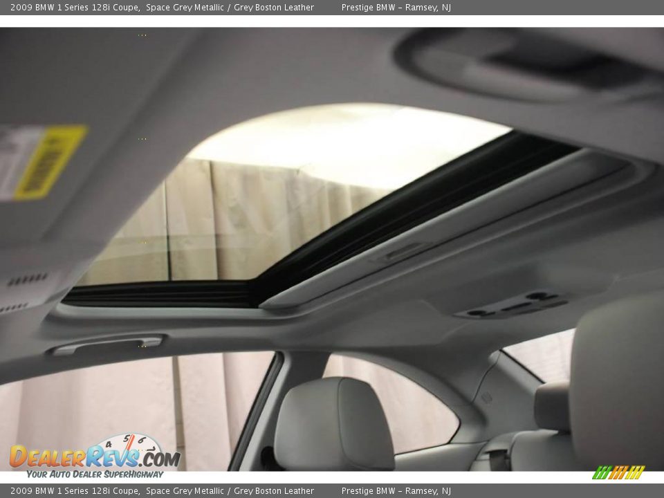 2009 BMW 1 Series 128i Coupe Space Grey Metallic / Grey Boston Leather Photo #5