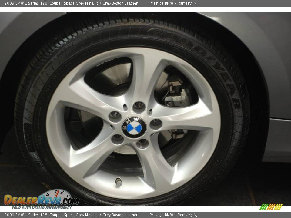 2009 BMW 1 Series 128i Coupe Space Grey Metallic / Grey Boston Leather Photo #7