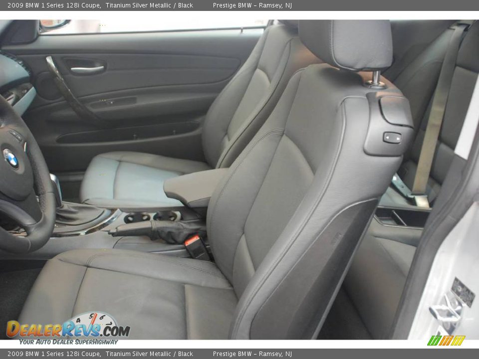 2009 BMW 1 Series 128i Coupe Titanium Silver Metallic / Black Photo #4