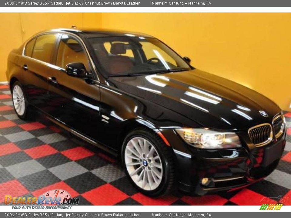 2009 BMW 3 Series 335xi Sedan Jet Black / Chestnut Brown Dakota Leather Photo #1