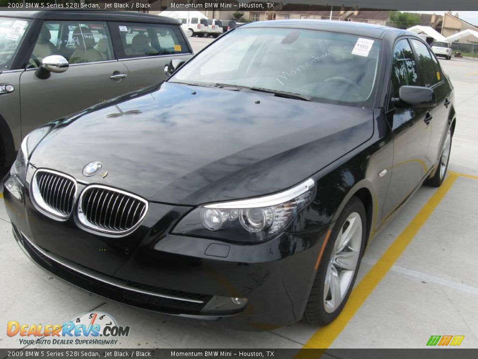 2009 BMW 5 Series 528i Sedan Jet Black / Black Photo #1