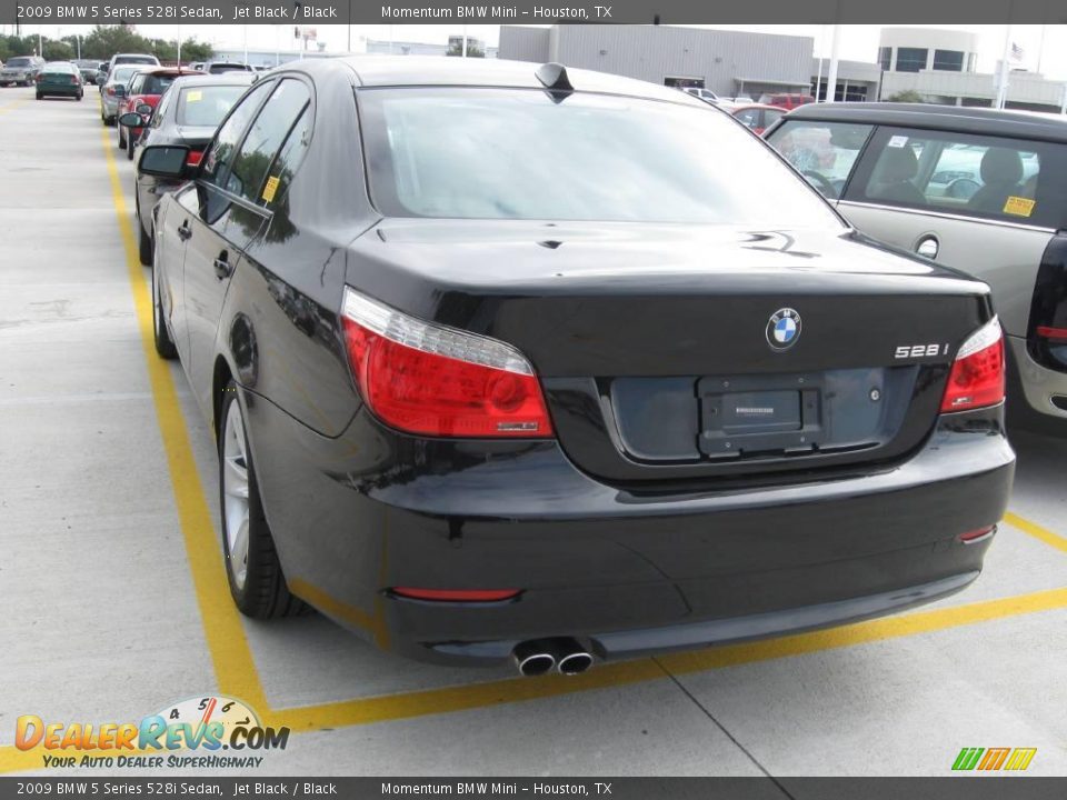 2009 BMW 5 Series 528i Sedan Jet Black / Black Photo #2