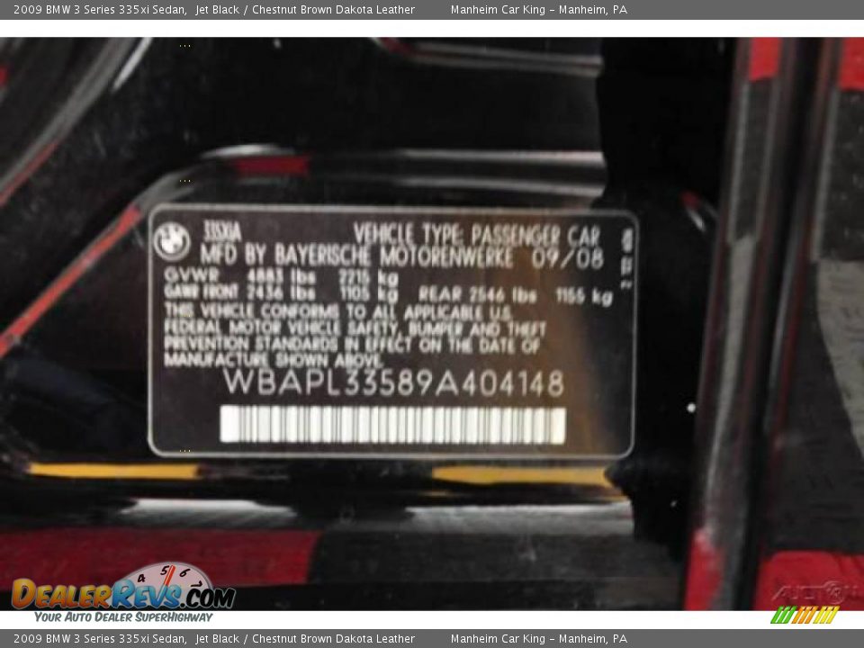 2009 BMW 3 Series 335xi Sedan Jet Black / Chestnut Brown Dakota Leather Photo #29