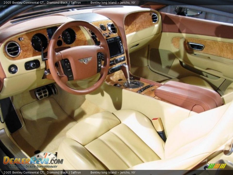 2005 Bentley Continental GT Diamond Black / Saffron Photo #7