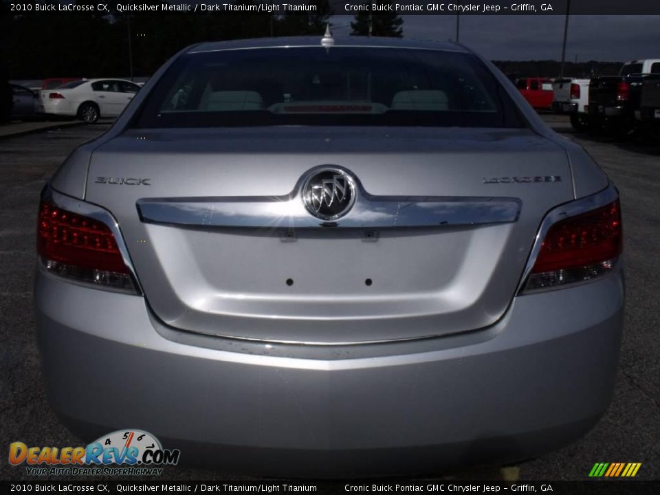 2010 Buick LaCrosse CX Quicksilver Metallic / Dark Titanium/Light Titanium Photo #7