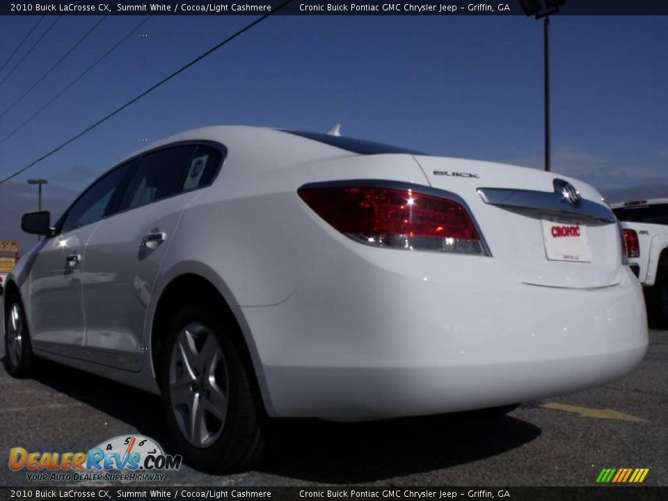 2010 Buick LaCrosse CX Summit White / Cocoa/Light Cashmere Photo #6