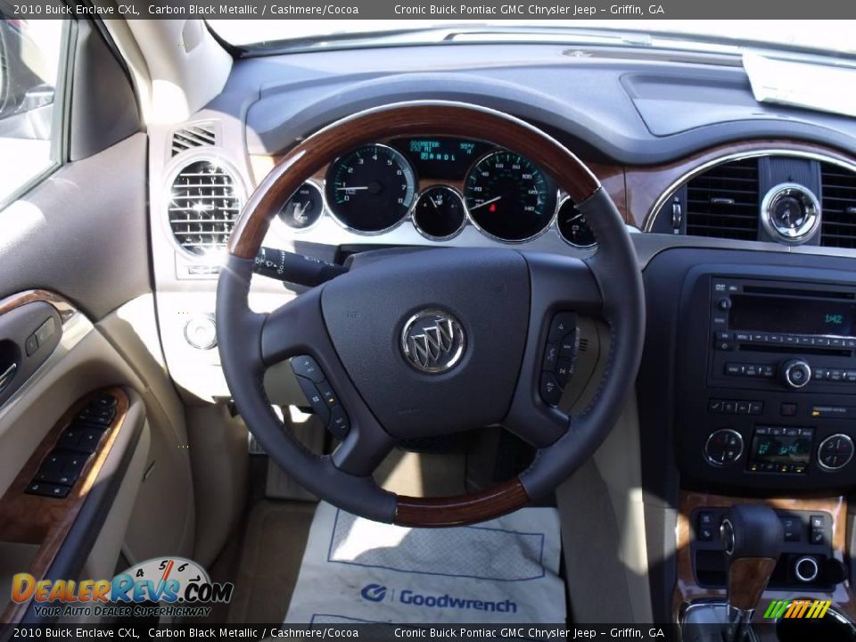 2010 Buick Enclave CXL Carbon Black Metallic / Cashmere/Cocoa Photo #16
