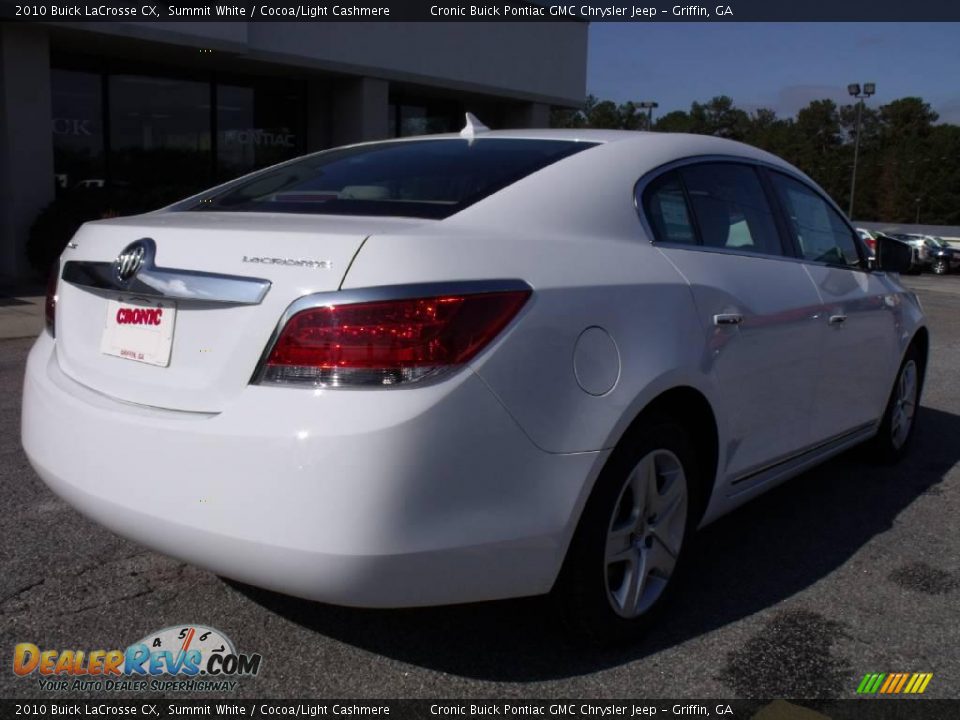2010 Buick LaCrosse CX Summit White / Cocoa/Light Cashmere Photo #8