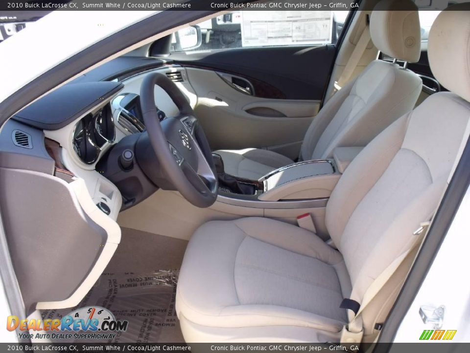 2010 Buick LaCrosse CX Summit White / Cocoa/Light Cashmere Photo #9