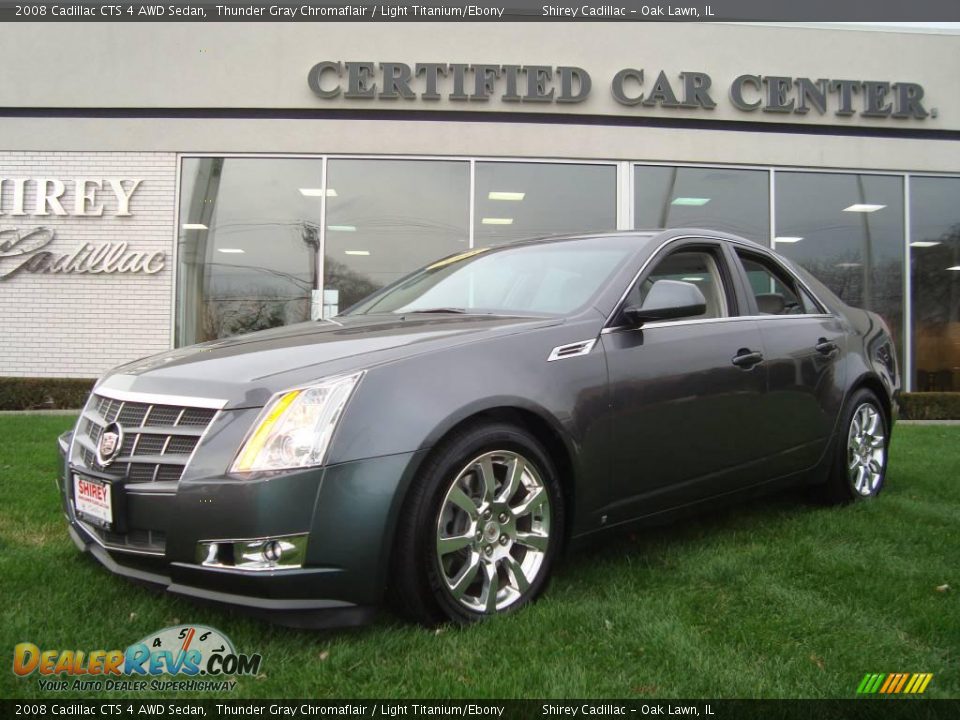 2008 Cadillac CTS 4 AWD Sedan Thunder Gray Chromaflair / Light Titanium/Ebony Photo #1