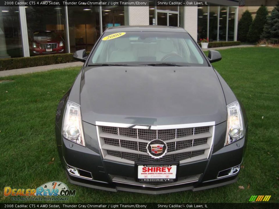 2008 Cadillac CTS 4 AWD Sedan Thunder Gray Chromaflair / Light Titanium/Ebony Photo #2