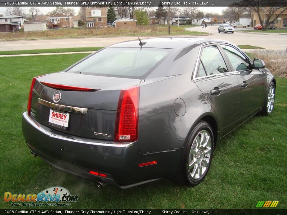 2008 Cadillac CTS 4 AWD Sedan Thunder Gray Chromaflair / Light Titanium/Ebony Photo #4