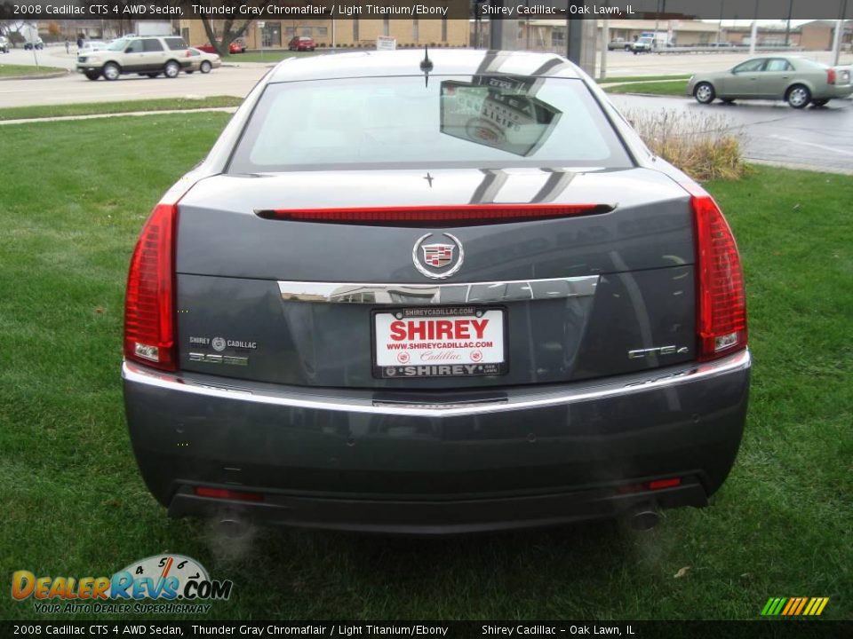 2008 Cadillac CTS 4 AWD Sedan Thunder Gray Chromaflair / Light Titanium/Ebony Photo #5