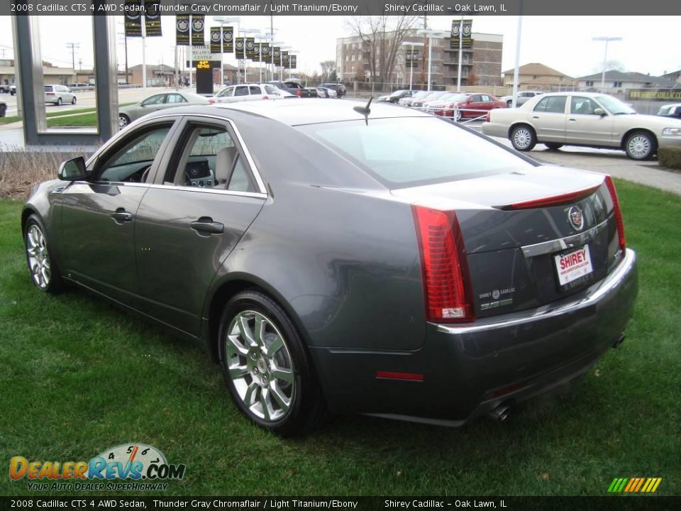 2008 Cadillac CTS 4 AWD Sedan Thunder Gray Chromaflair / Light Titanium/Ebony Photo #6