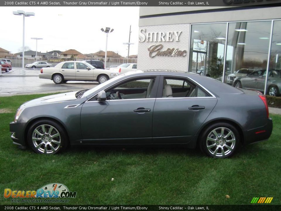 2008 Cadillac CTS 4 AWD Sedan Thunder Gray Chromaflair / Light Titanium/Ebony Photo #7