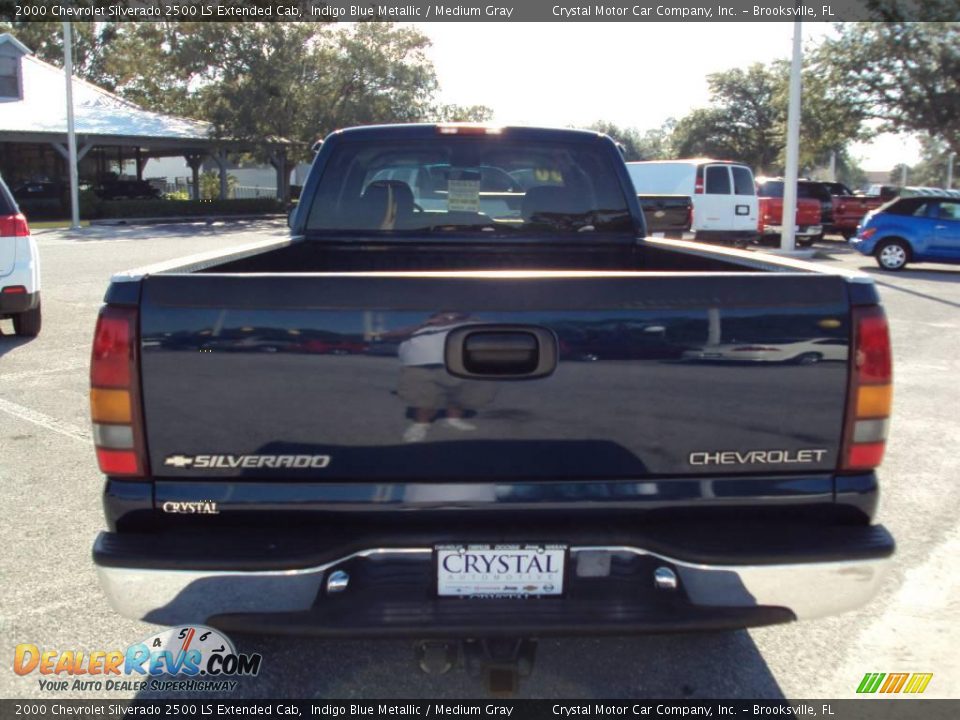 2000 Chevrolet Silverado 2500 LS Extended Cab Indigo Blue Metallic / Medium Gray Photo #7