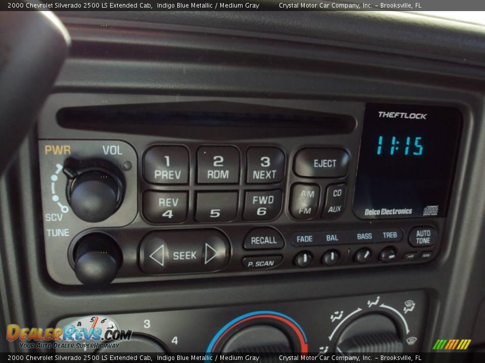 2000 Chevrolet Silverado 2500 LS Extended Cab Indigo Blue Metallic / Medium Gray Photo #18
