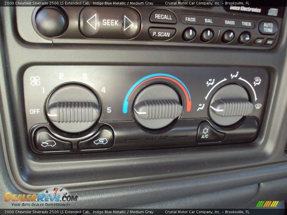 2000 Chevrolet Silverado 2500 LS Extended Cab Indigo Blue Metallic / Medium Gray Photo #19