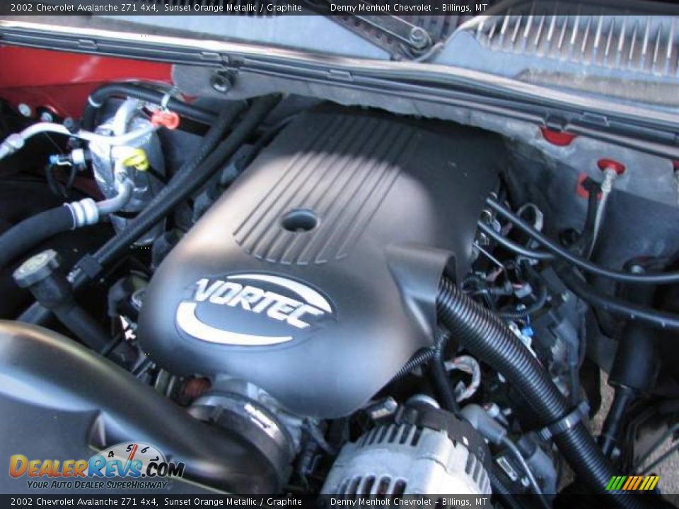 2002 Chevrolet Avalanche Z71 4x4 Sunset Orange Metallic / Graphite Photo #14