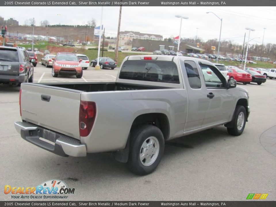 2005 Chevrolet Colorado LS Extended Cab Silver Birch Metallic / Medium Dark Pewter Photo #7