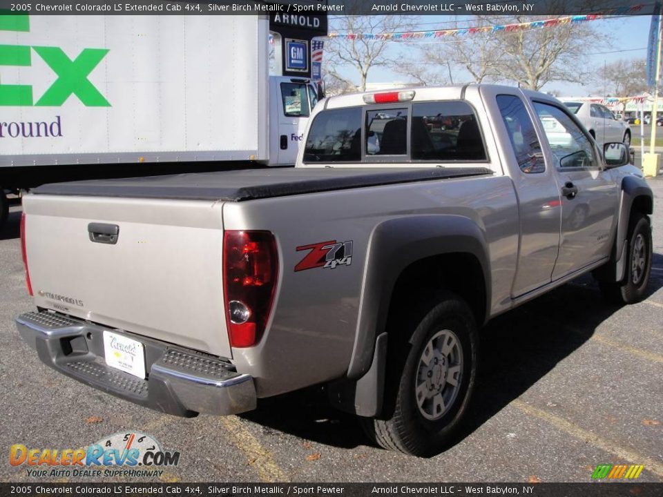 2005 Chevrolet Colorado LS Extended Cab 4x4 Silver Birch Metallic / Sport Pewter Photo #6