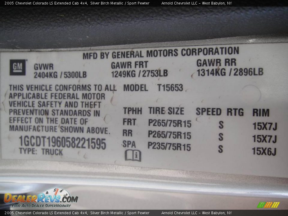 2005 Chevrolet Colorado LS Extended Cab 4x4 Silver Birch Metallic / Sport Pewter Photo #15