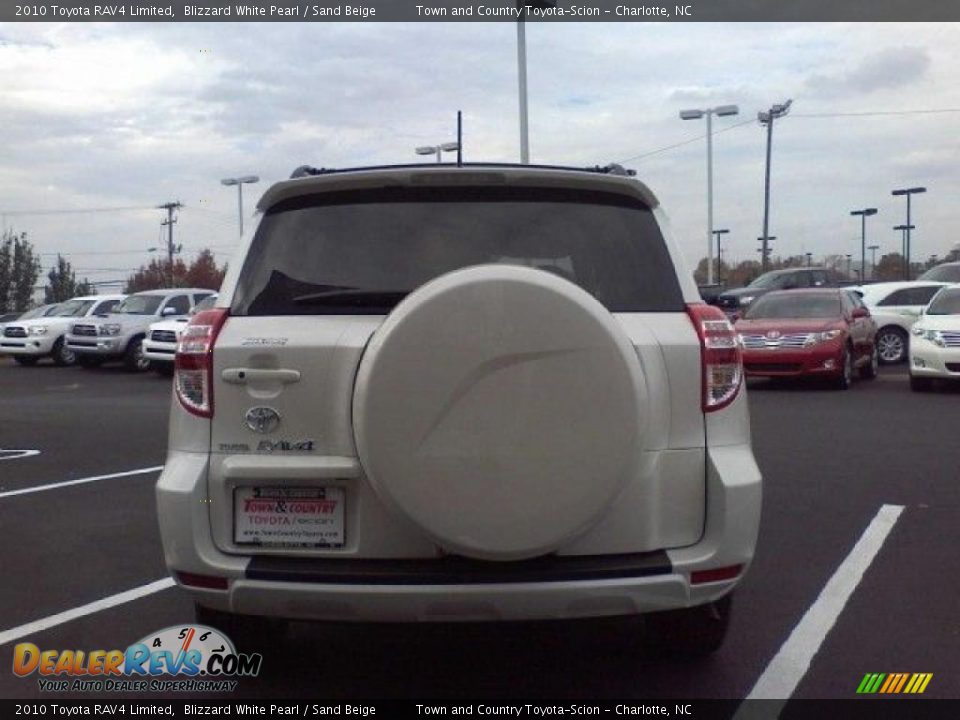 2010 Toyota RAV4 Limited Blizzard White Pearl / Sand Beige Photo #4
